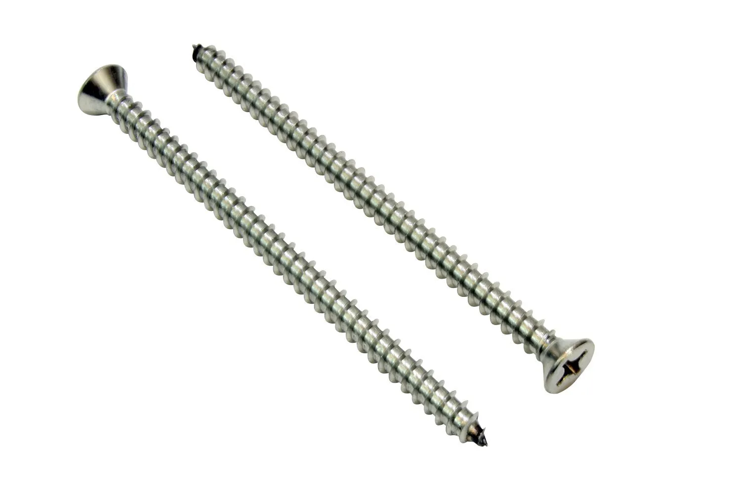 #12 X 2'' Stainless Flat Head Phillips Wood Screw, (25 Pc), 18-8 (304) Stainless