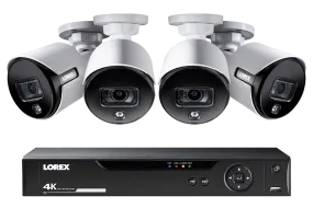 4K Ultra HD 8 Channel Security System with 4 Active Deterrence 4K (8MP) Cameras