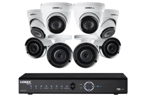 4K Ultra HD IP NVR security camera system with eight 4K IP cameras