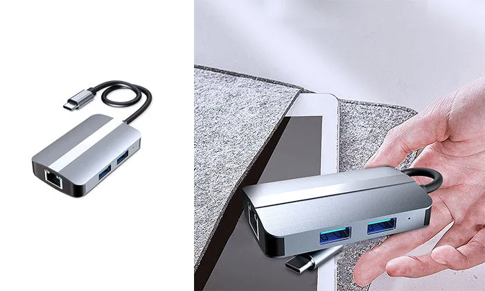 5-IN-1 USB C Hub Type-C Docking Station