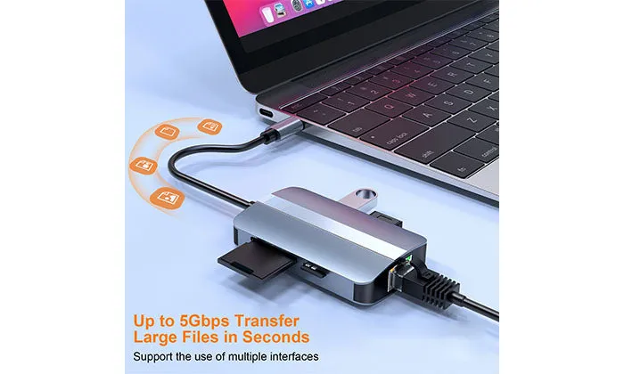 5-IN-1 USB C Hub Type-C Docking Station