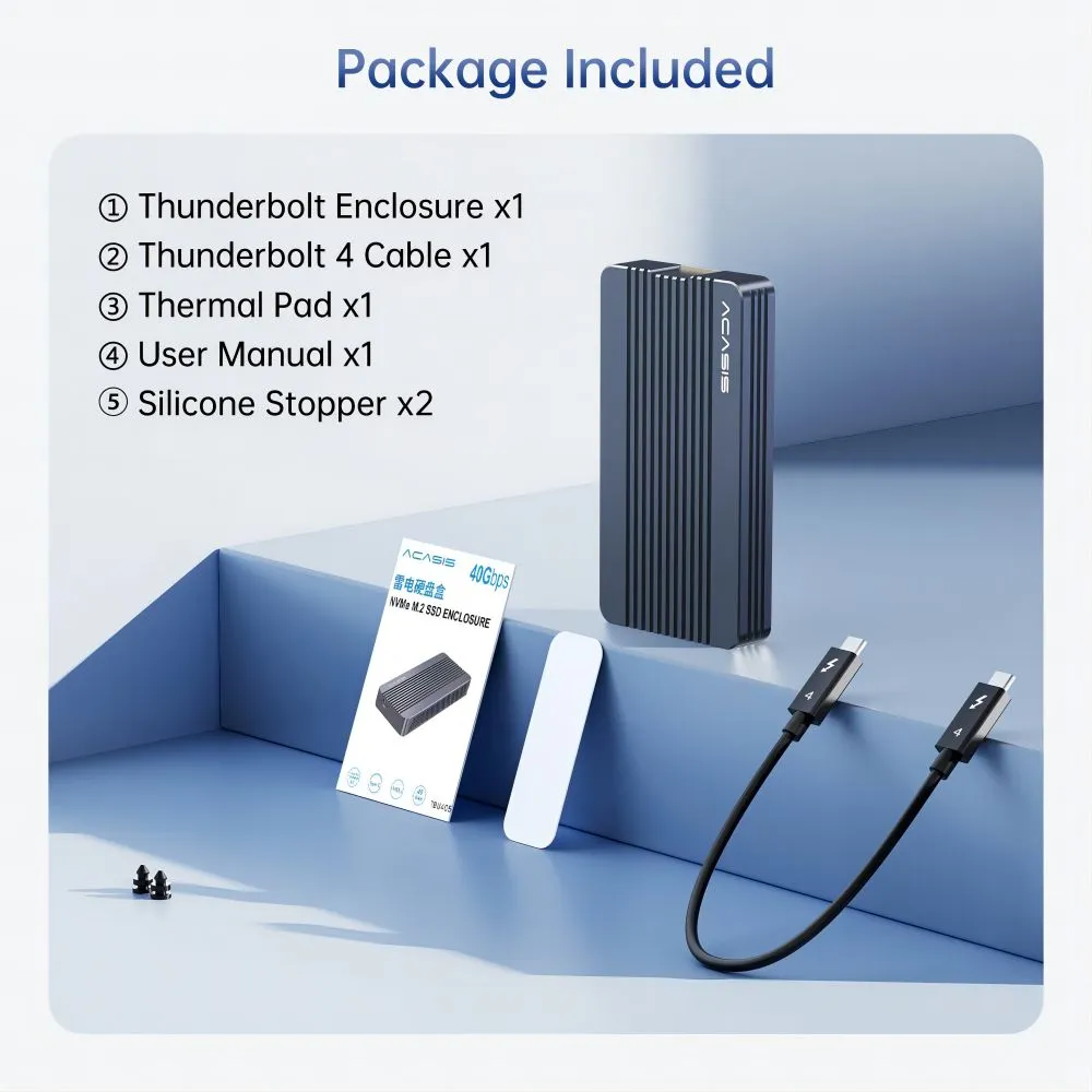 Acasis 40Gbps Thunderbolt 3 M.2 NVMe SSD Enclosure