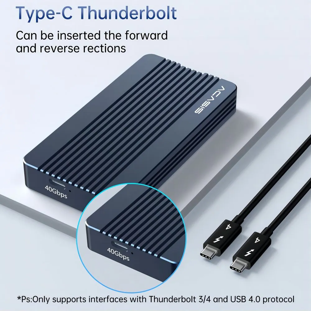 Acasis 40Gbps Thunderbolt 3 M.2 NVMe SSD Enclosure