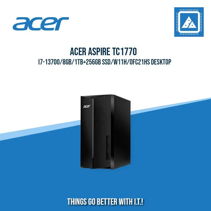 ACER ASPIRE TC1770 I7-13700/8GB/1TB 256GB SSD/W11H/OFC21HS DESKTOP