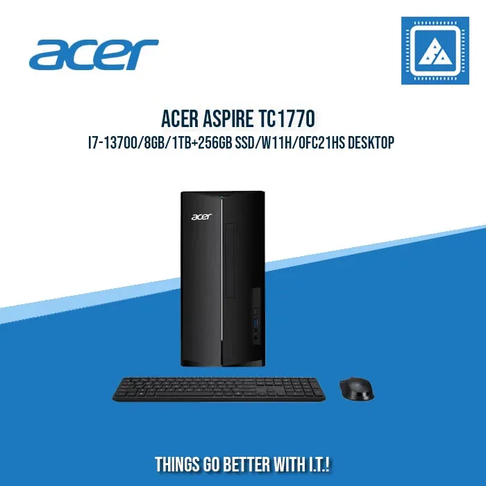 ACER ASPIRE TC1770 I7-13700/8GB/1TB 256GB SSD/W11H/OFC21HS DESKTOP