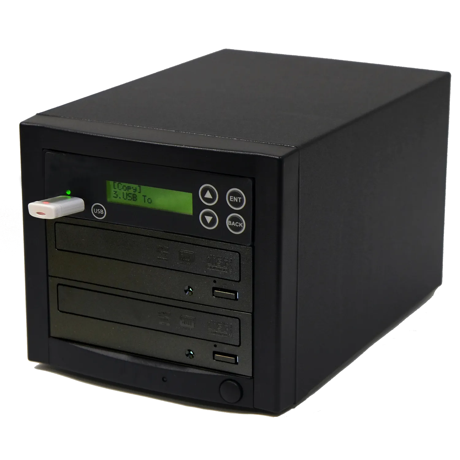 Acumen Disc 1 USB to Disc Duplicator - Flash Media / Disc to 1 (DVD/CD) Single Disc Copier Tower System (AD01-USATA)