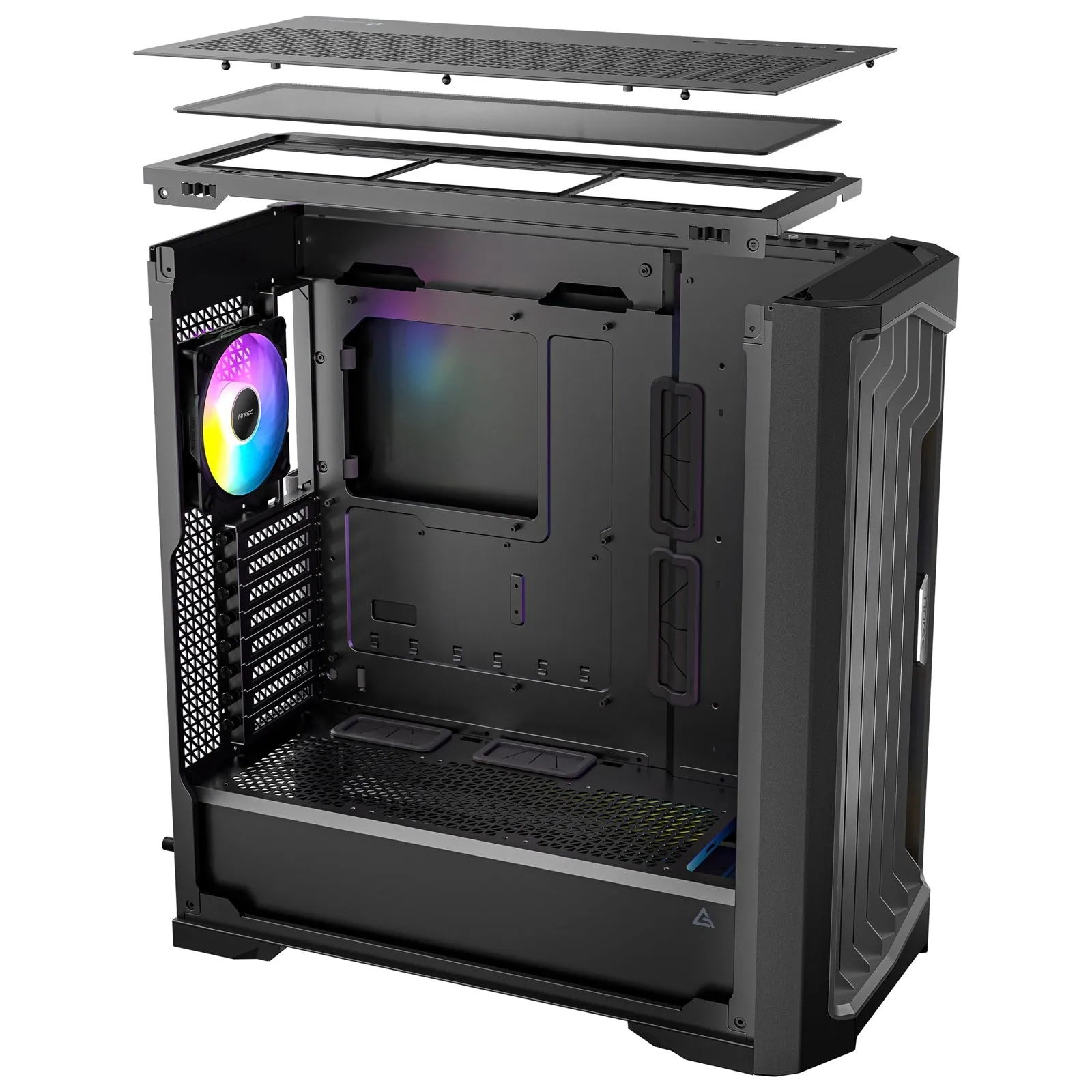 ANTEC Performance 1 FT Gaming Case, Black, E-ATX Full Tower, ARGB, 2x USB 3.0, 1x USB Type-C 10Gbps, Temperature Display, 4mm Tempered Glass Side Panel, E-ATX, ATX, Micro-ATX, ITX