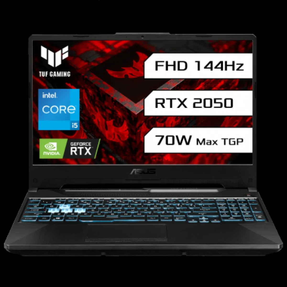 Asus Tuf Gaming F15 Intel I5-11400H8Gb Ram512Gb SsdRtx™ 2050 4Gb Ddr6 15.6InchBl