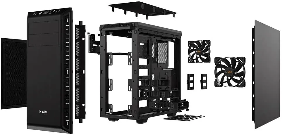 Be Quiet! Pure Base 600 Gaming Case, ATX, No PSU, 2 x Pure Wings 2 Fans, Black