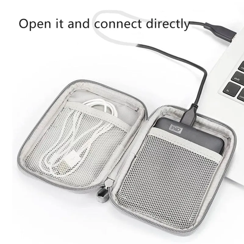 BUBM Portable 2.5&#39;&#39; External Hard Drive Case Cover,2.5 Inch Bag Disk HDD Protection Box Travel Organizer/ Cable Bag