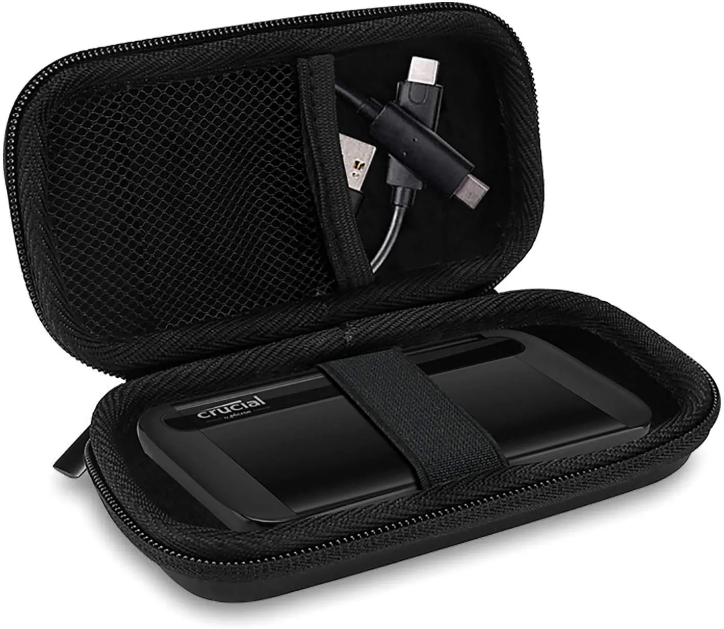 (CASE ONLY) Hard EVA Case for Crucial X8 Portable SSD 1TB / 500GB | ProCase