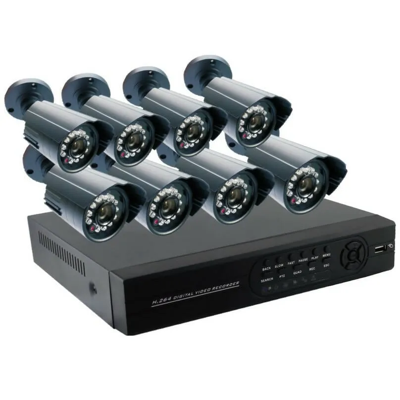 CONQUEROR -  8 Channel DVR Security CCTV Kit Camera System Waterproof Outdoor Surveillance Camera with Motion Detection, Audio and 500 GB HDD