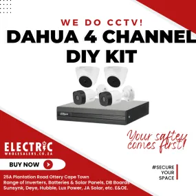 Dahua 4 Channel DIY Kit - 1080P Resolution Waterproof