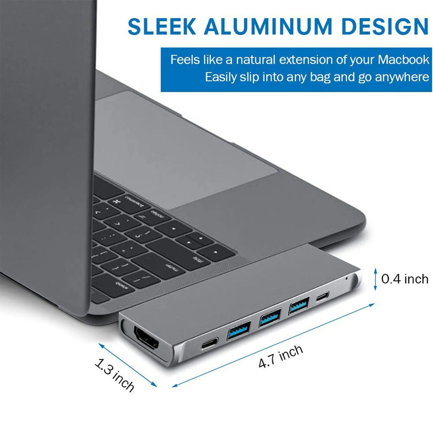 Dual Type-C Hub High Speed Hub MacBook Pro/Ari Docking Station 8 in 1 USBC Card Reader