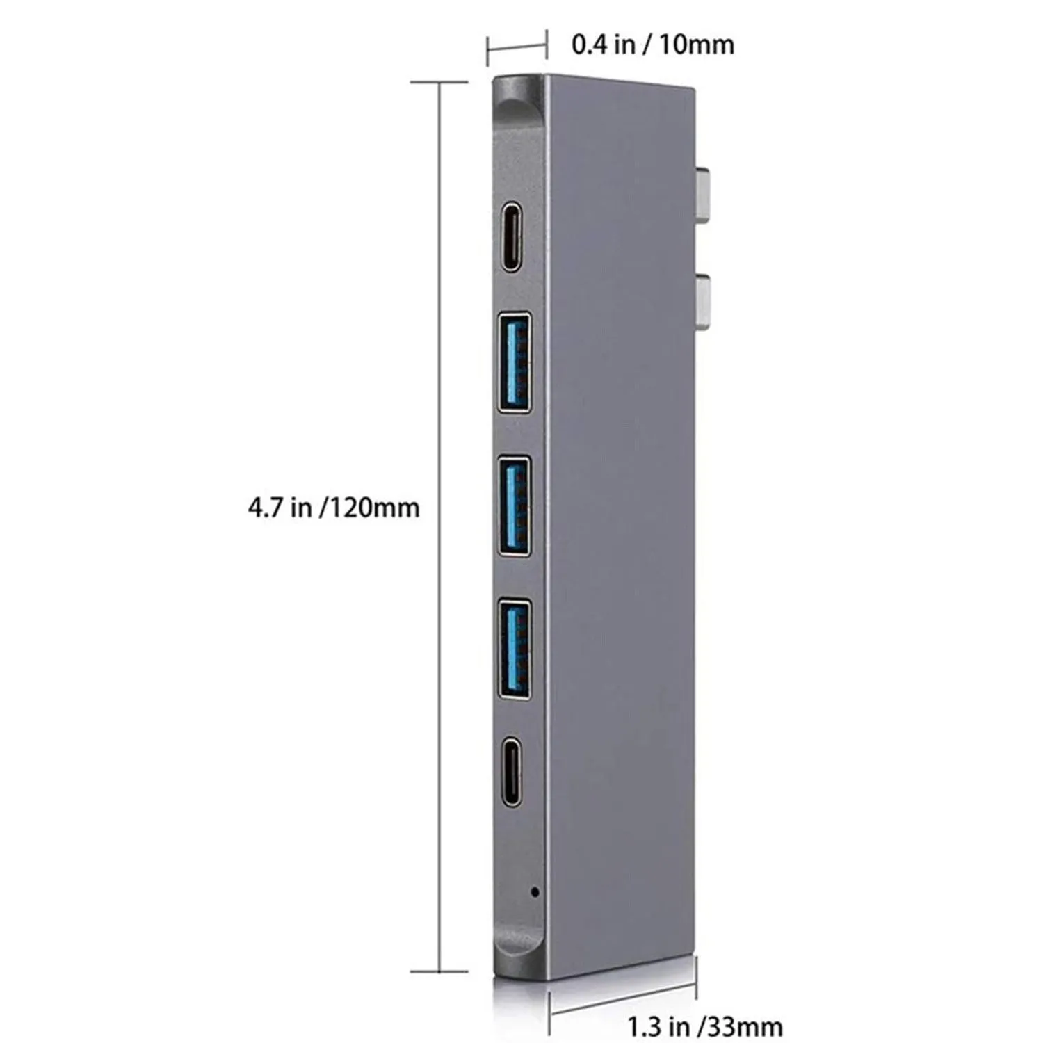 Dual Type-C Hub High Speed Hub MacBook Pro/Ari Docking Station 8 in 1 USBC Card Reader