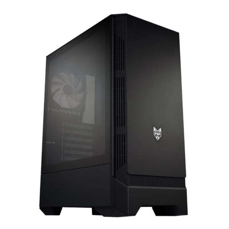 Fsp Cmt260 Atx | Micro-Atx | Mini-Itx | Gaming Chassis |1X 120Mm Fan Included | Tempered Glass Side Panel | Black