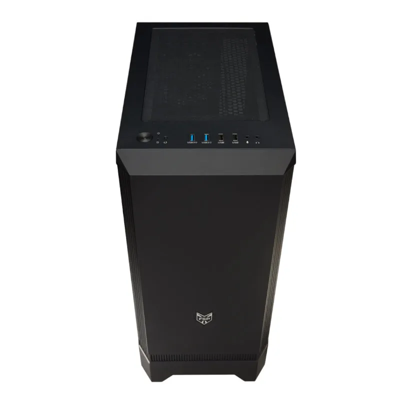 Fsp Cmt260 Atx | Micro-Atx | Mini-Itx | Gaming Chassis |1X 120Mm Fan Included | Tempered Glass Side Panel | Black