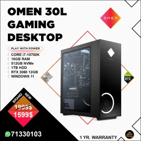 HP Omen 30L Core i7-10700k Rtx 3060 Liquid Cooling Gaming Desktop (Brand New)