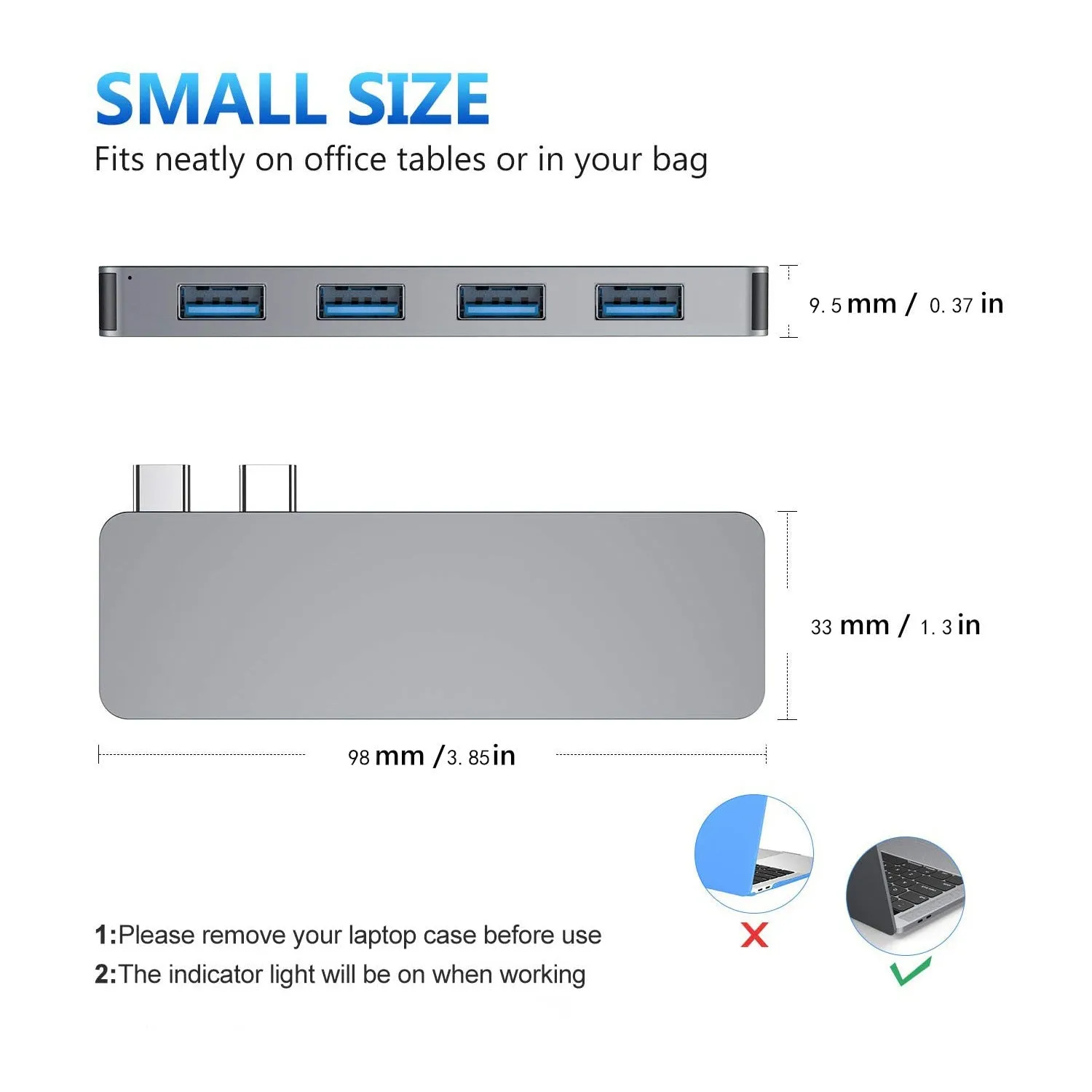 Hub 4K HD docking station for macbook dual type-c