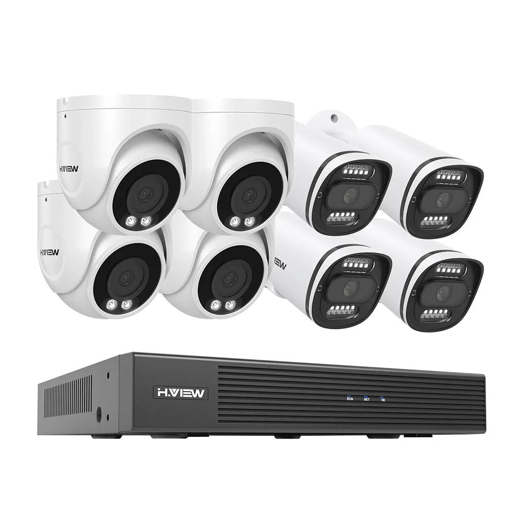 Optimized Title: Advanced 8-Channel 4K 8MP PoE Security Camera System with Smart Dual Illumination, Audio Recording, Person Detection - HVK8-800S2 800S6-8MP