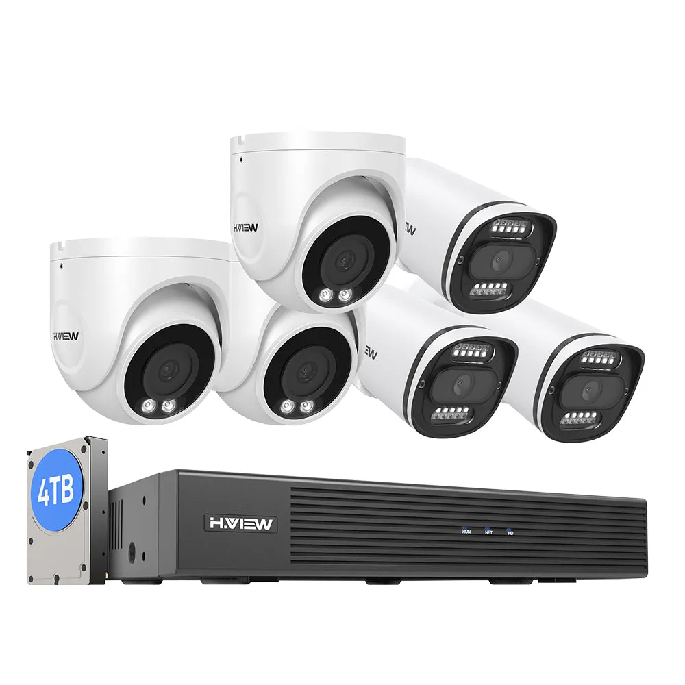 Optimized Title: Advanced 8-Channel 4K 8MP PoE Security Camera System with Smart Dual Illumination, Audio Recording, Person Detection - HVK8-800S2 800S6-8MP