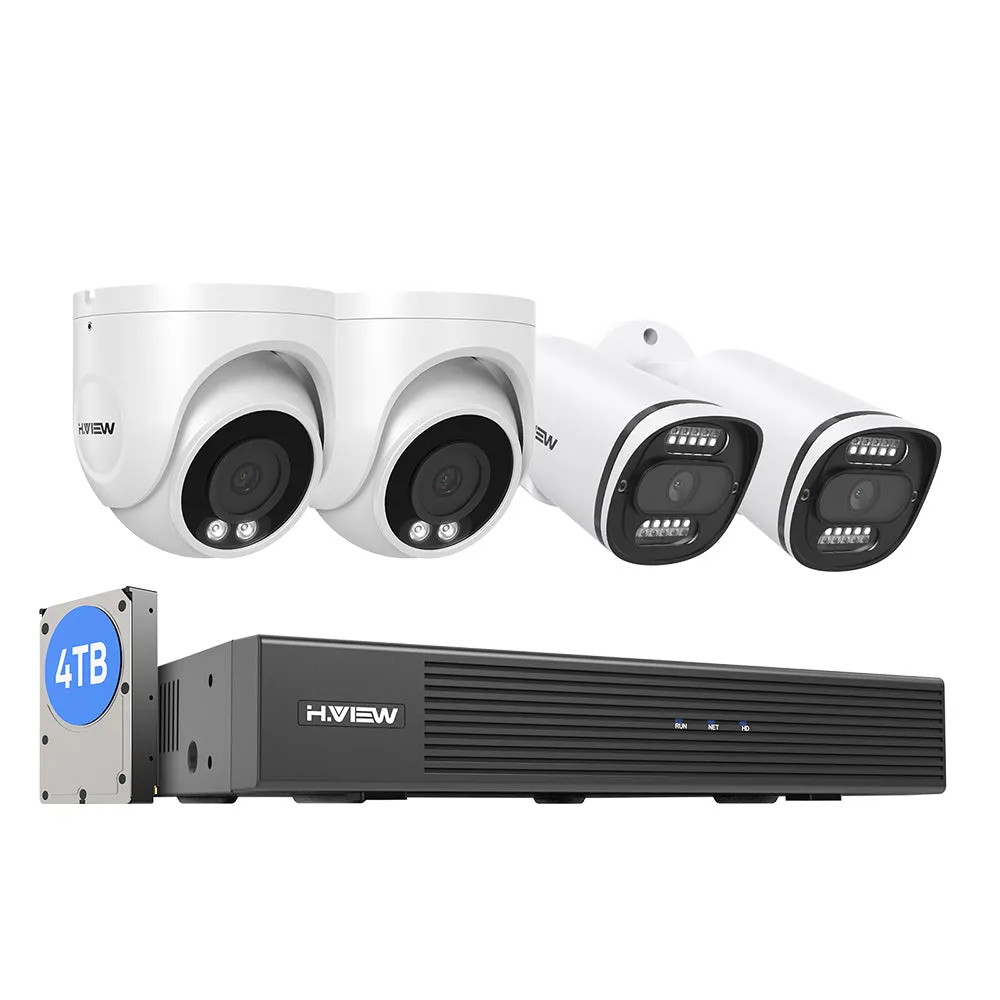 Optimized Title: Advanced 8-Channel 4K 8MP PoE Security Camera System with Smart Dual Illumination, Audio Recording, Person Detection - HVK8-800S2 800S6-8MP