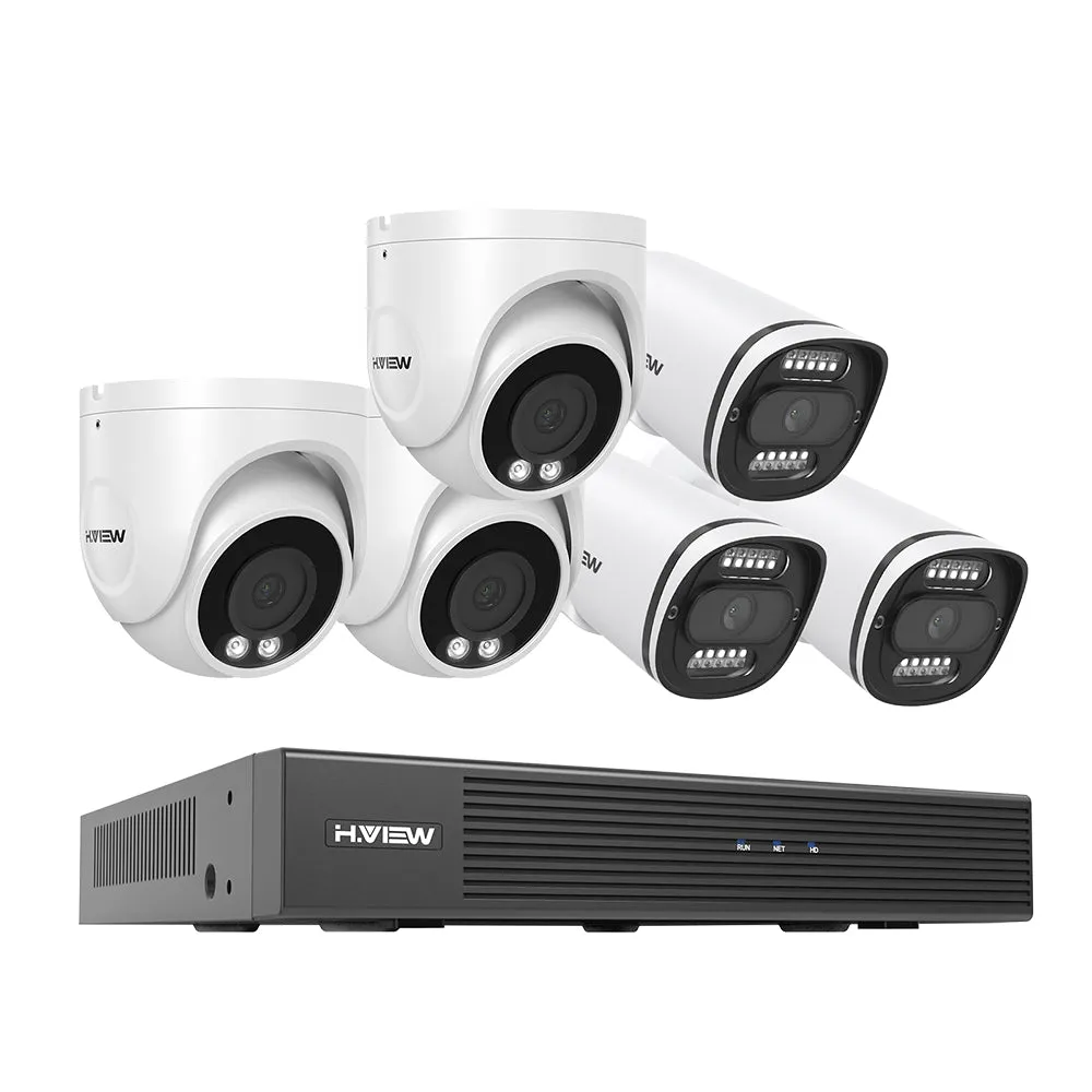 Optimized Title: Advanced 8-Channel 4K 8MP PoE Security Camera System with Smart Dual Illumination, Audio Recording, Person Detection - HVK8-800S2 800S6-8MP