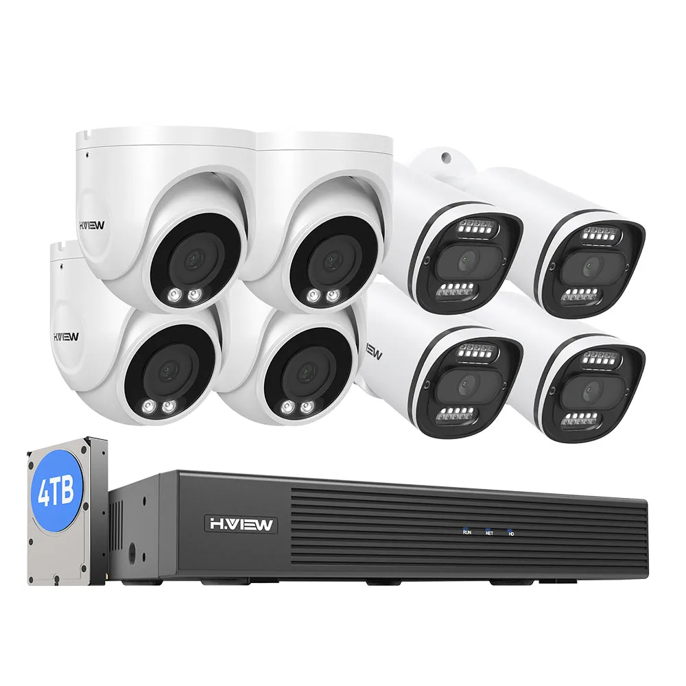 Optimized Title: Advanced 8-Channel 4K 8MP PoE Security Camera System with Smart Dual Illumination, Audio Recording, Person Detection - HVK8-800S2 800S6-8MP