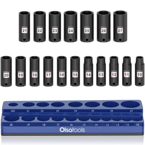 Impact Socket Set with a Magnetic Organizer