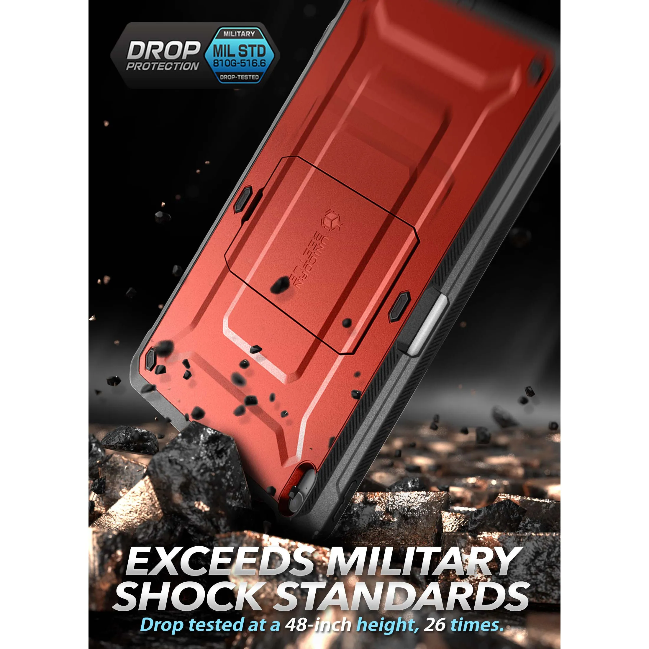 iPad mini 6 Unicorn Beetle PRO Shockproof Rugged Case-Metallic Red