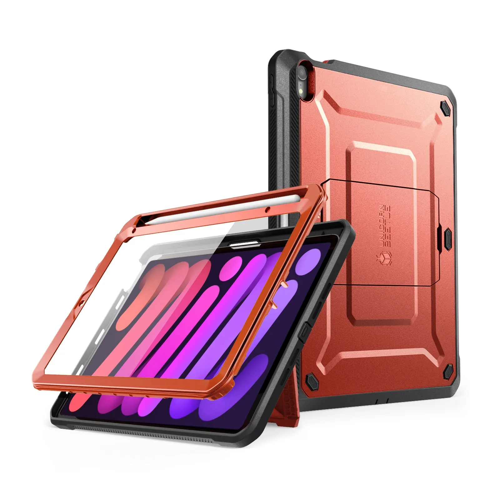 iPad mini 6 Unicorn Beetle PRO Shockproof Rugged Case-Metallic Red