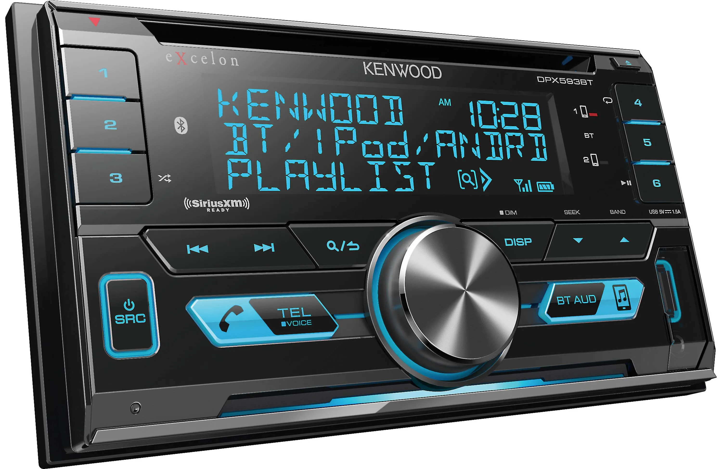 Kenwood Excelon DPX593BT 2-Din CD Receiver with Bluetooth