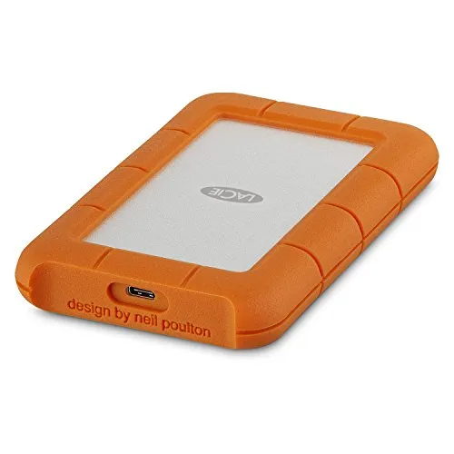 LaCie Rugged 1TB USB-C and USB 3.0 Portable Hard Drive