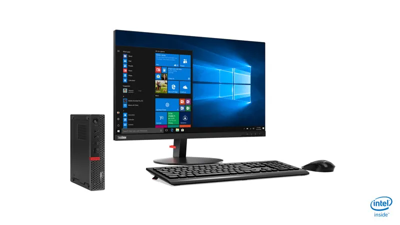 Lenovo ThinkCentre M920x Tiny Desktop PC, Intel Core i5-8500, 3.0GHz, 8GB RAM, 1TB HDD, Windows 10 Pro-64Bit - 10S1000WUS