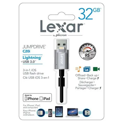 Lexar JumpDrive C20i 32GB USB flash drive