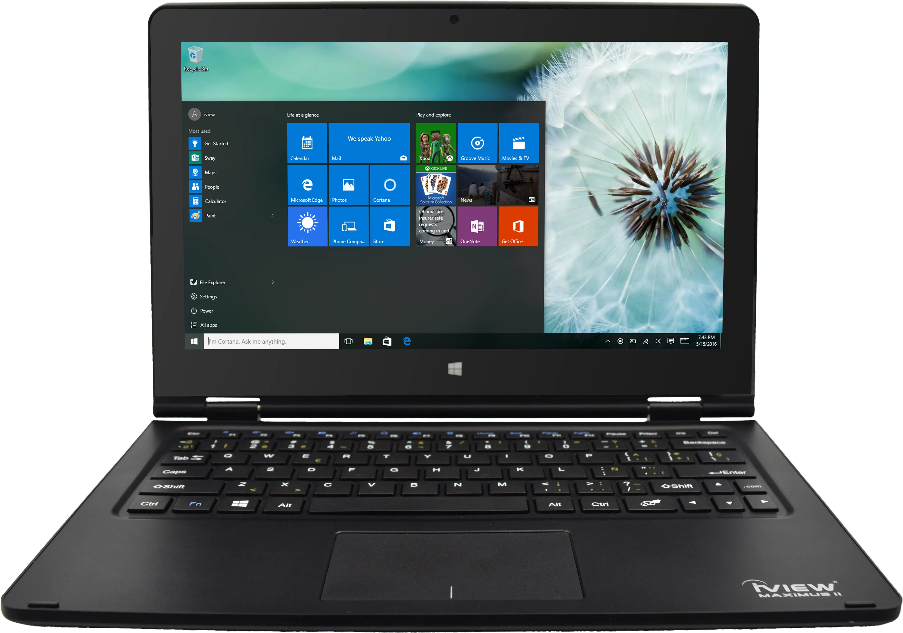 Maximus II Ultra-Slim 11.6" Intel Atom Z3735F 1.33GHz 2GB/32GB 360° Windows Touch Screen Laptop