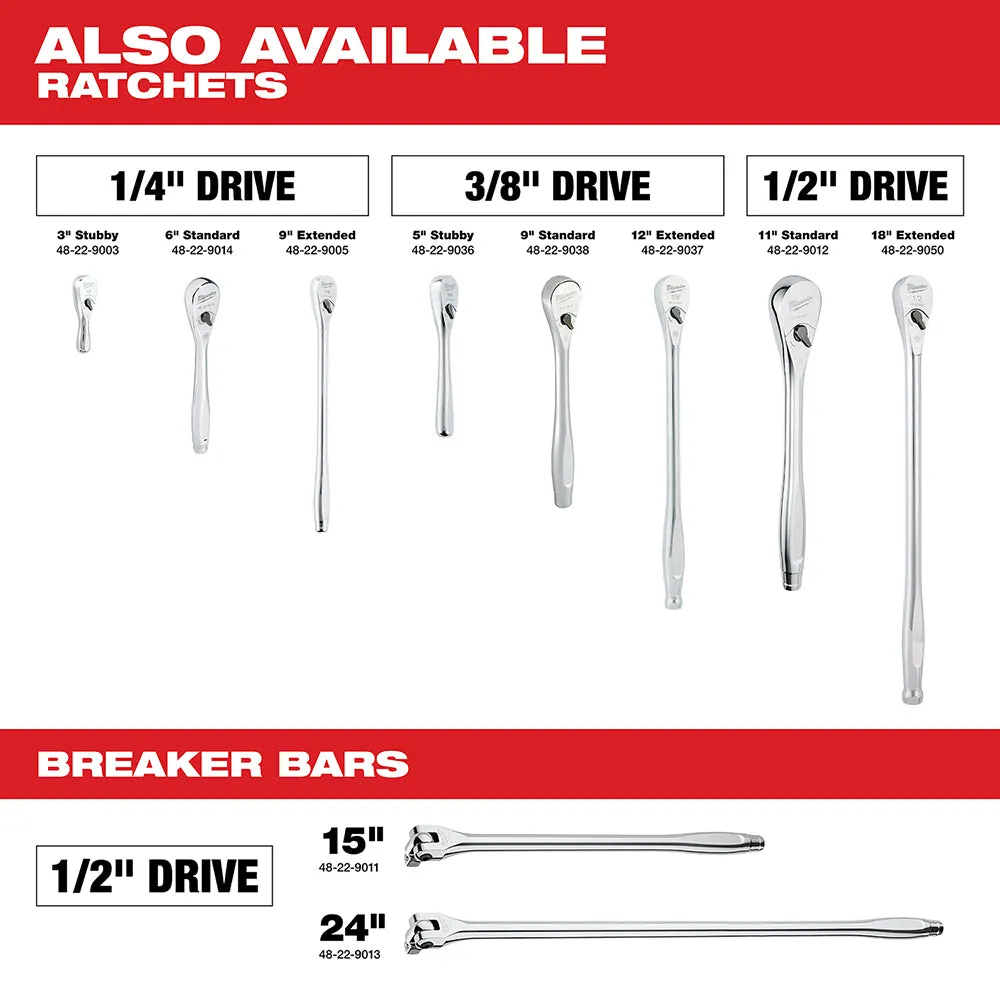 Milwaukee 48-22-9486 1/4 in. & 3/8 in. 106 Pc. Ratchet and Socket Set in PACKOUT™ - SAE & Metric