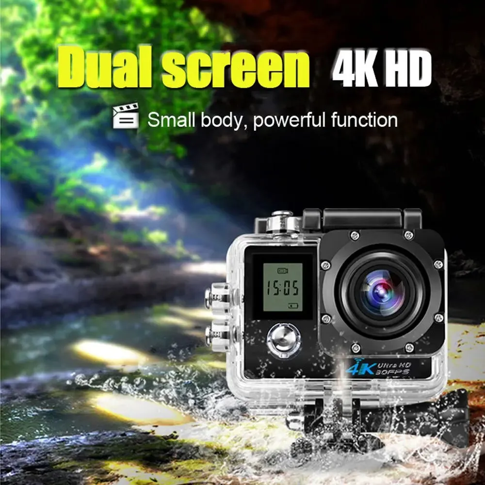 newWaterproof 4K Dual Screen Wifi HD 1080P Camera-4K Camera