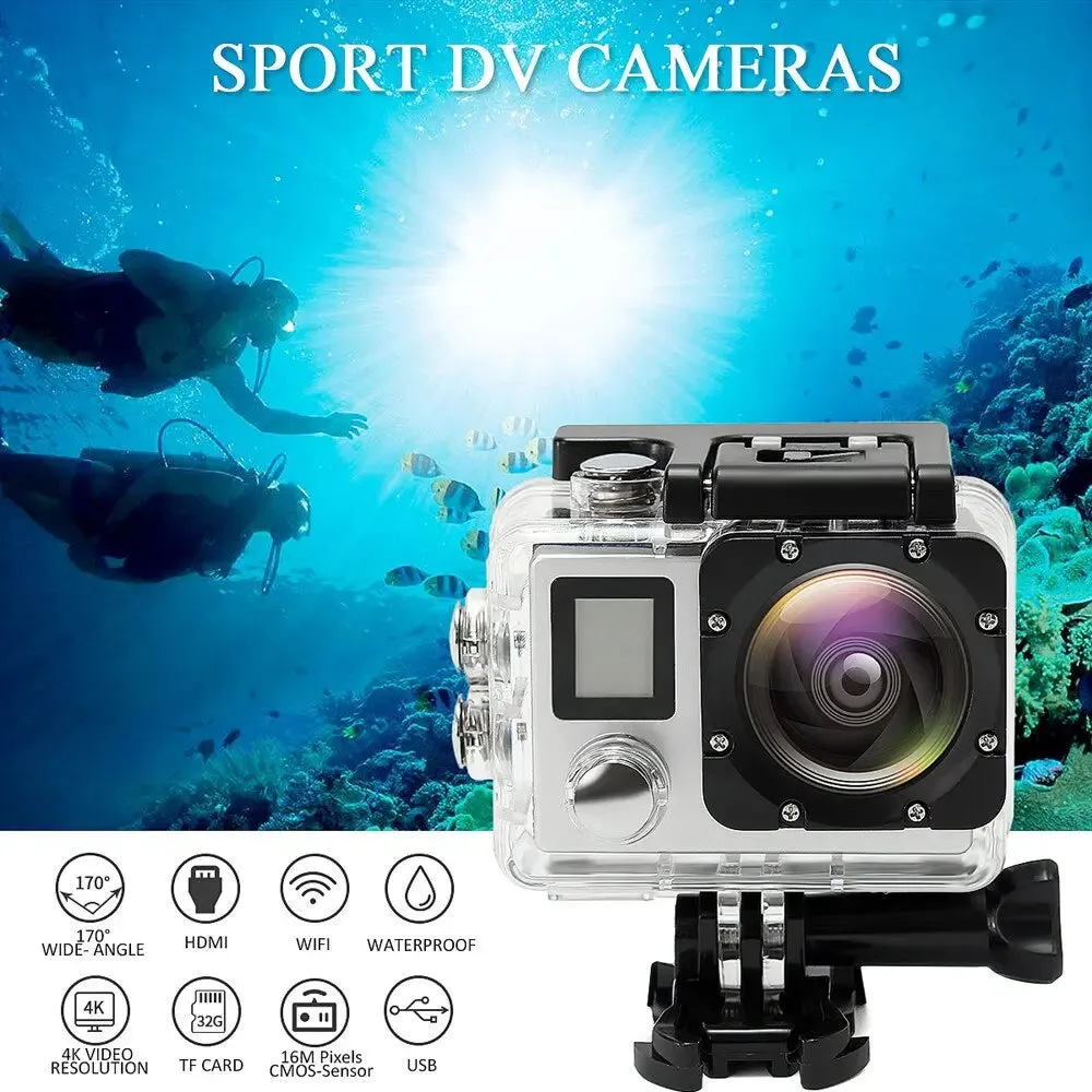 newWaterproof 4K Dual Screen Wifi HD 1080P Camera-4K Camera