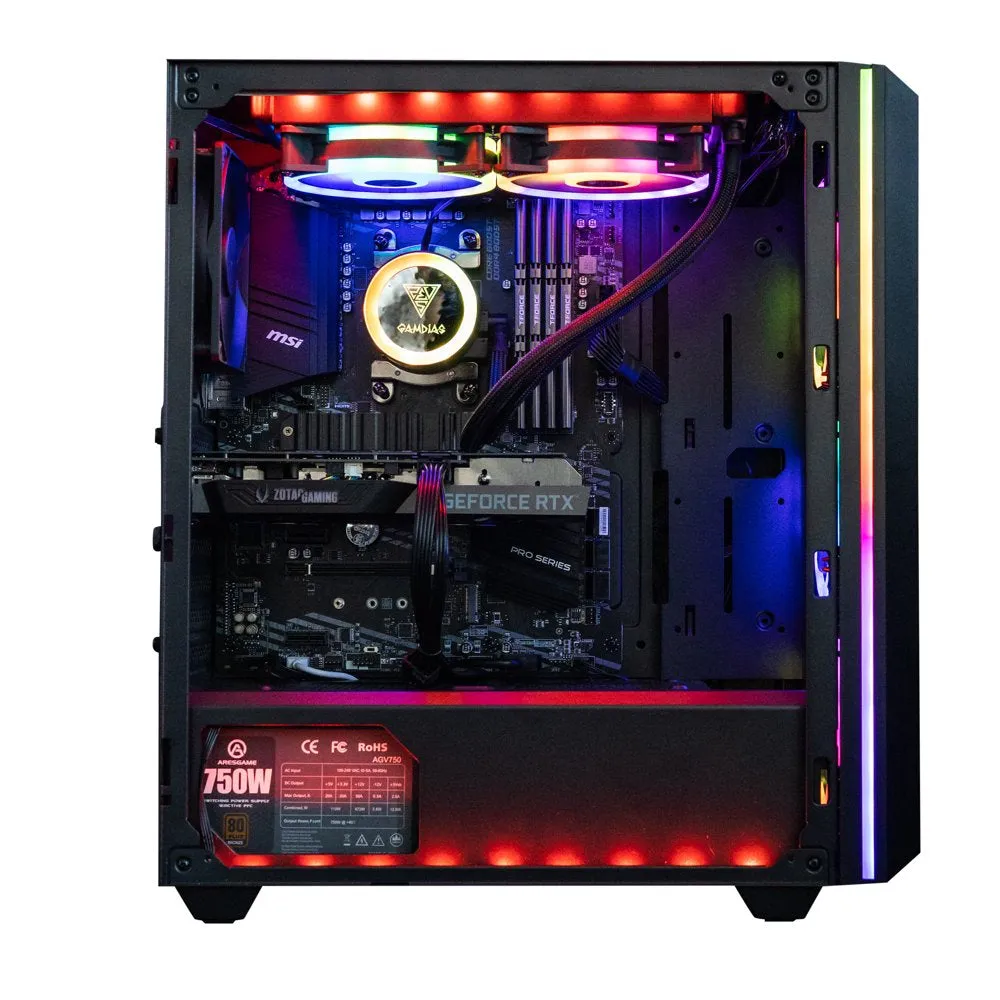 Omega 3 Core Gaming Desktop, Intel Core I5-12400, 8 Core 16 Threads, 16GB DDR4 Desktop, Windows 10, 1TB HDD