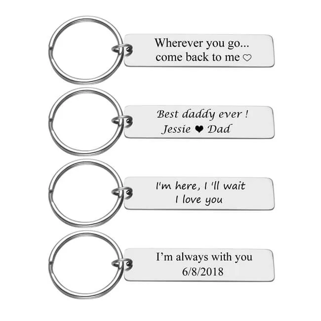 Personalized Drive Safe Message Tag Keychain | Jovivi