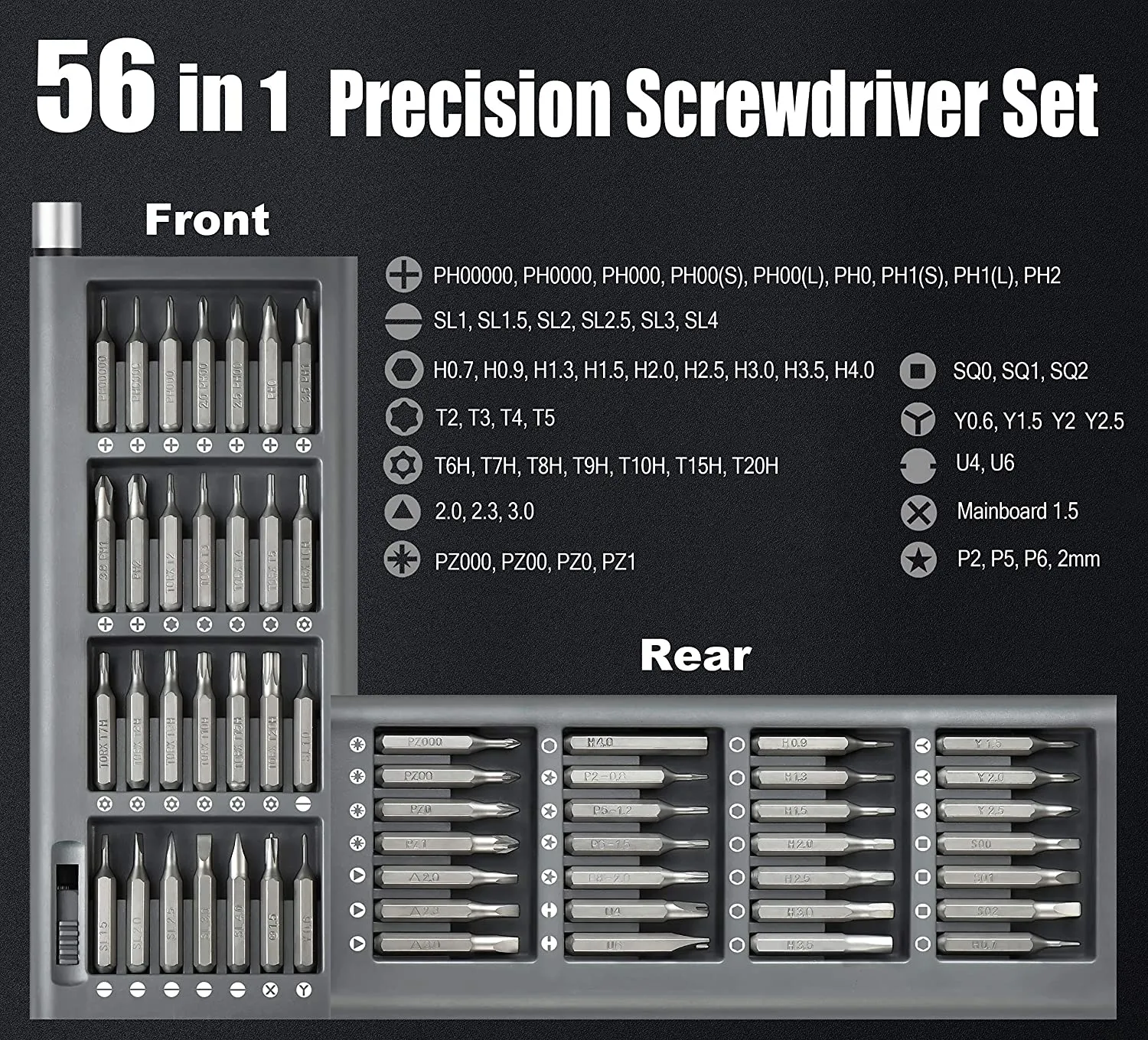 Precision Screwdriver Set for Electronics，57Pcs