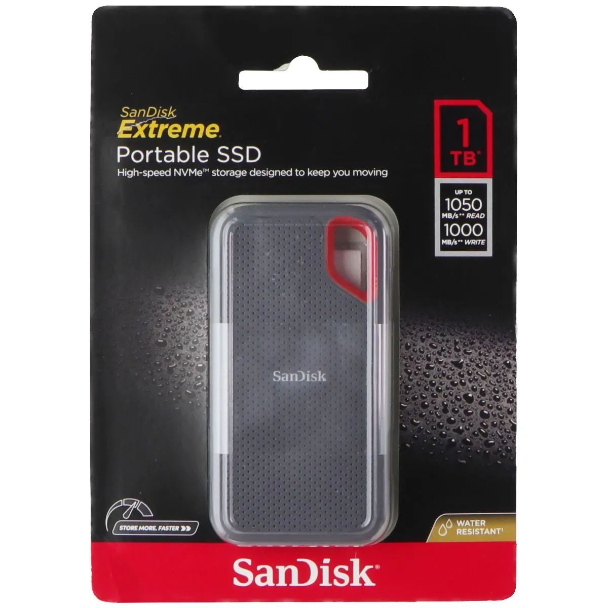 SanDisk (1TB) Extreme Portable External SSD w/ USB-C Port - Gray/Orange