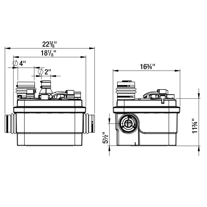 Saniflo 069 Sanicubic 1 Simplex Grinder System