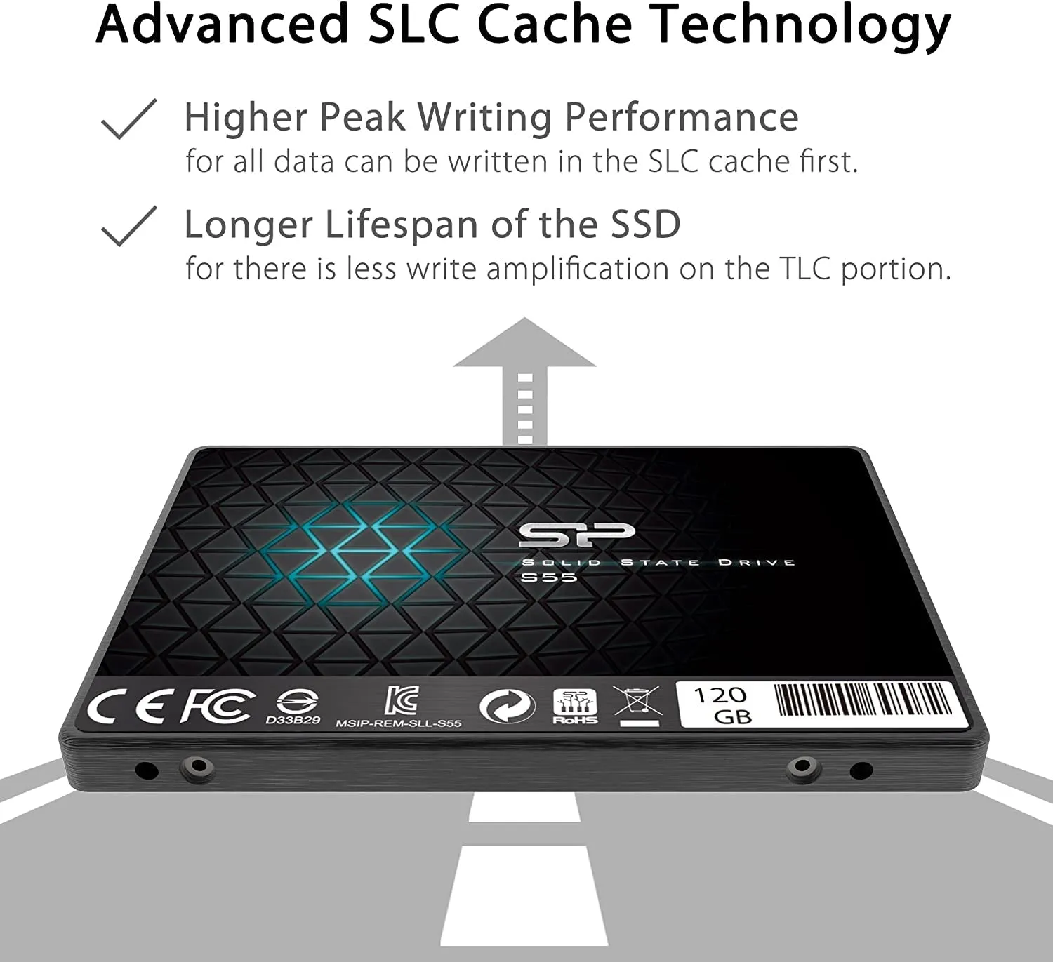 Silicon Power S55 120GB 2.5" 7Mm SATA III Internal Solid State Drive SP120GBSS3S55S25