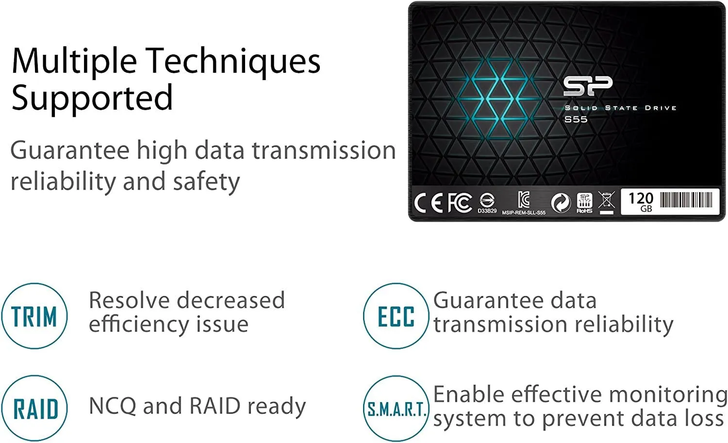 Silicon Power S55 120GB 2.5" 7Mm SATA III Internal Solid State Drive SP120GBSS3S55S25