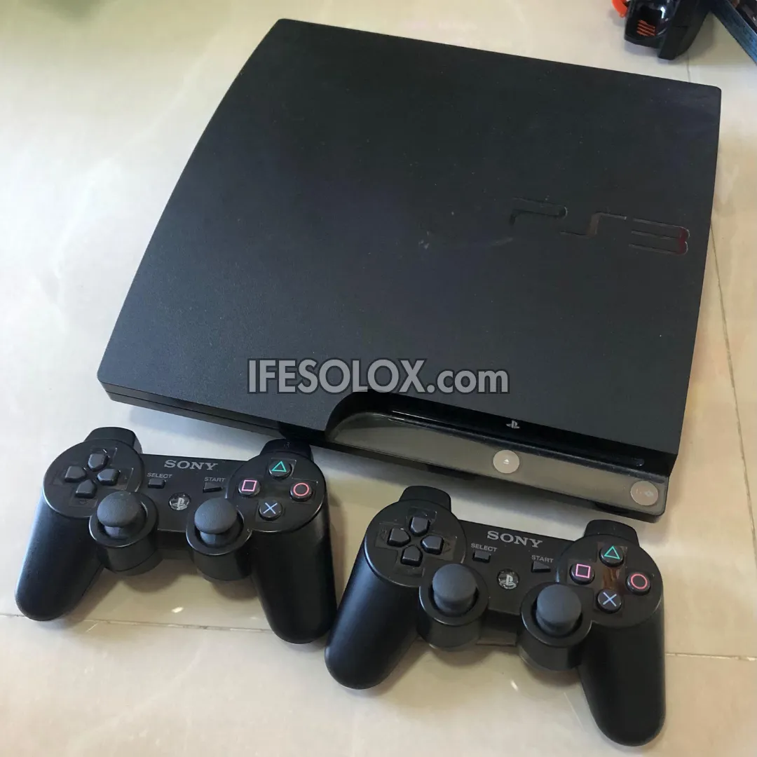 Sony Playstation 3 (PS3) Slim 120GB Game Console Complete Set with 2 DUALSHOCK Controllers and 10 Games - Foreign Used