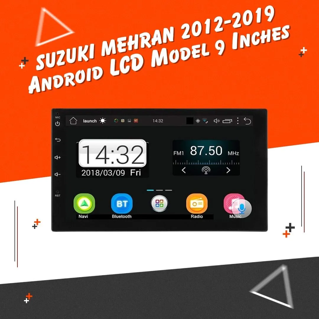 Suzuki Mehran Android LCD Black 9 Inches - Model 2012-2019