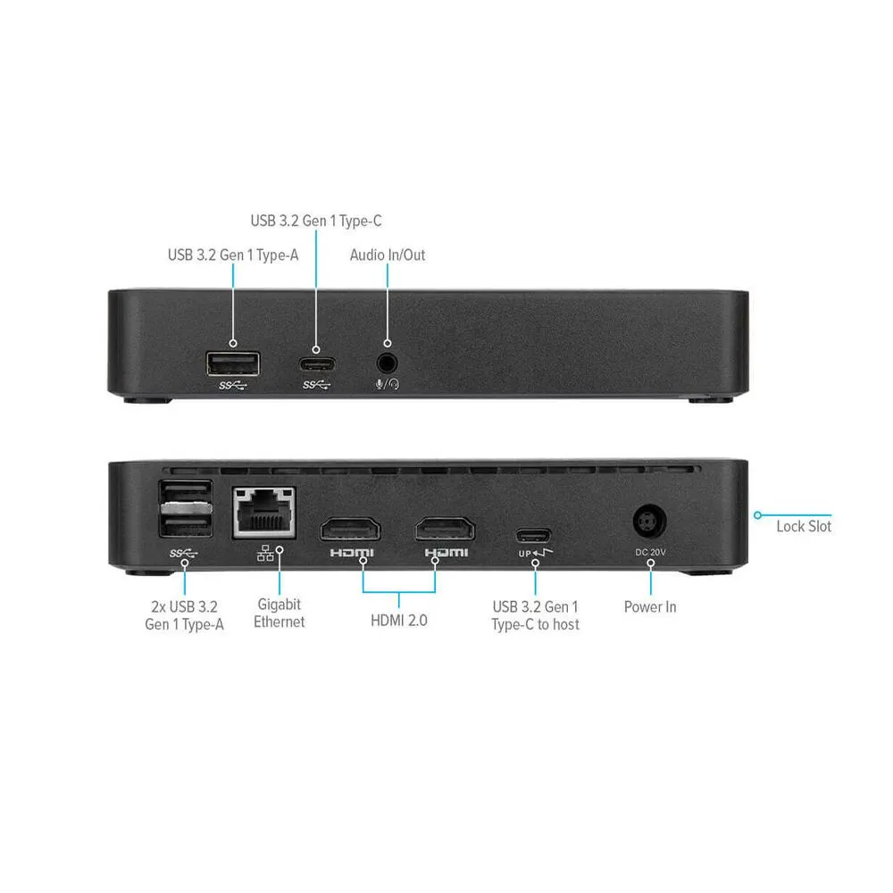 Targus DOCK310USZ Universal USB-C DV4K Docking Station with 65W Power Delivery