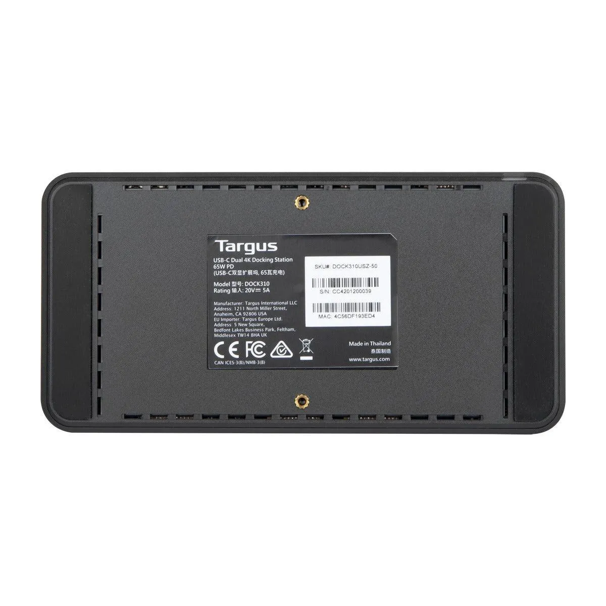 Targus Universal USB-C DV4K Docking Station with 65W Power Delivery